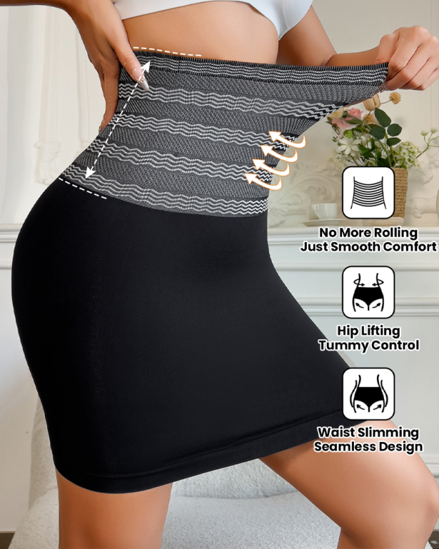 Seamless High-Elastic Bodycon Skirt With Hip Lift Tummy Control And Waist Shaping
