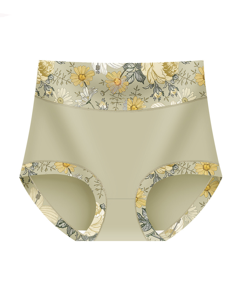 Soft Flattering Floral High-Waisted Panties