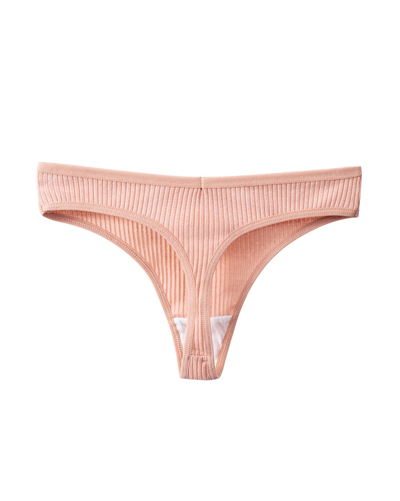 Cotton Crotch High Elastic Low Waist Simple Breathable Underwear
