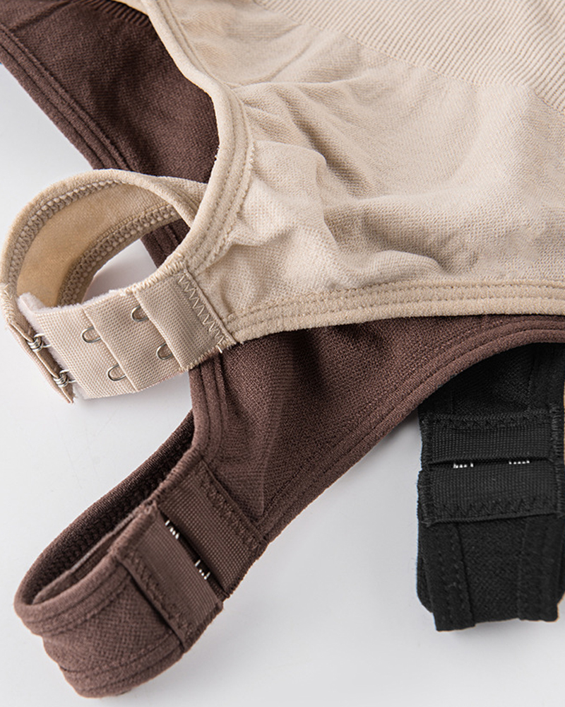 Seamless Hip-Lifting Body Shaping Tummy-Controlling T-String Bodysuit-Curvy-Faja