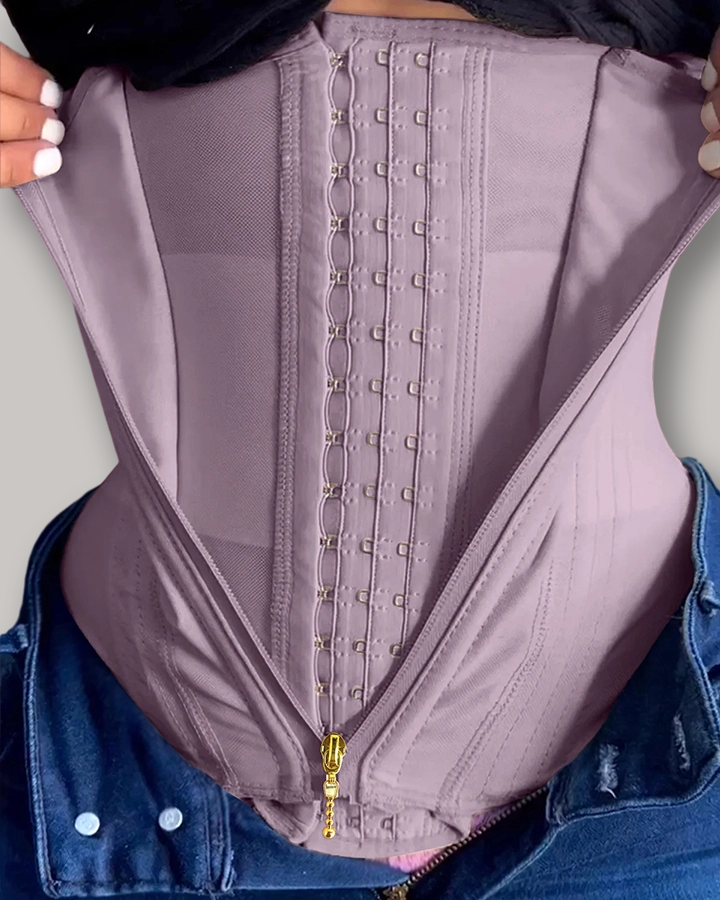 Zip & Breasted Body Shaper Tank Top-Curvy-Faja