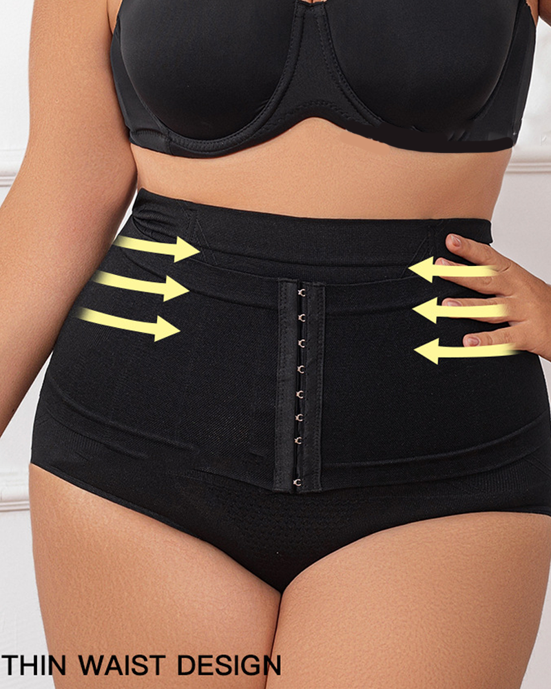 High Waisted Shaping And Reinforced Button Tummy Control Underwear