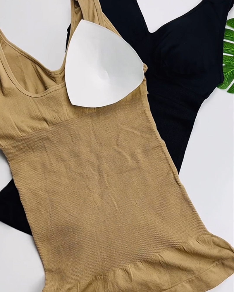 Padded Chest Shaping Vest-Curvy-Faja