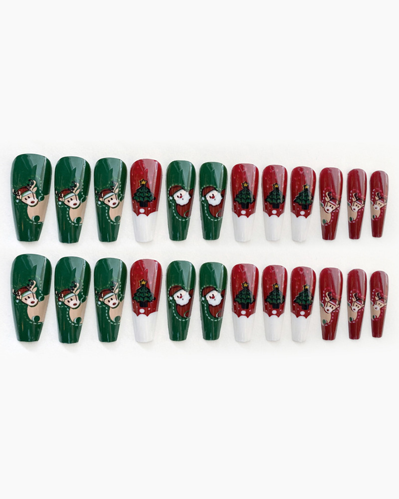 Christmas Snow Deer Elk Detachable Nail Art-Curvy-Faja