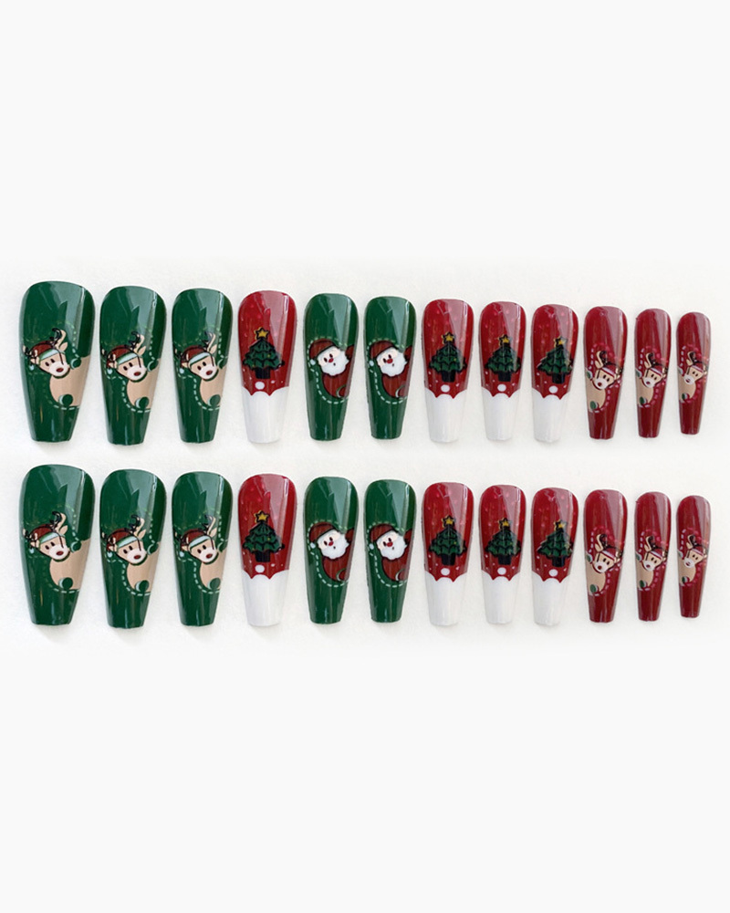 Christmas Snow Deer Elk Detachable Nail Art-Curvy-Faja