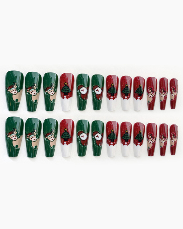 Christmas Snow Deer Elk Detachable Nail Art-Curvy-Faja