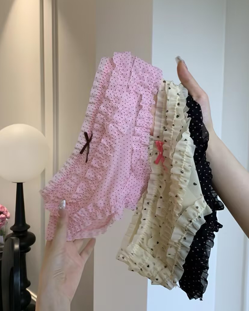 Mesh Cute Sexy Lace Panties-Curvy-Faja