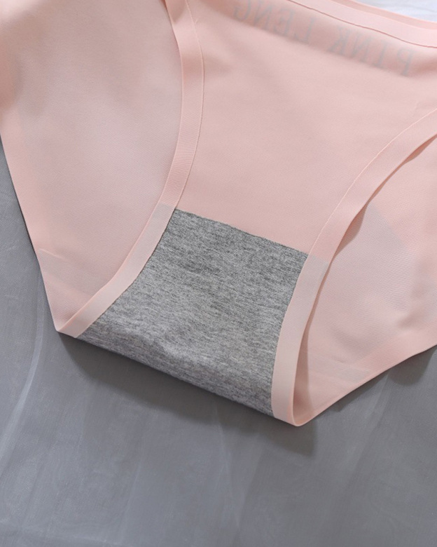 Sexy Hollow Ring Buckle Heart Seamless Ice Silk Underwear