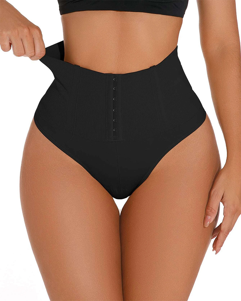 High Waist Seamless Single Breasted Shaping Thong
