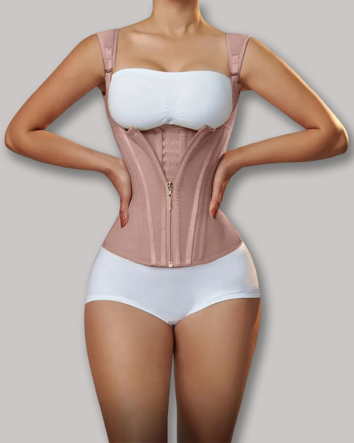 Waist Trainer for Women Corset Vest Body Shaper Cincher Trimmer Tank Top Sport Girdle with Steel Bones-Curvy-Faja