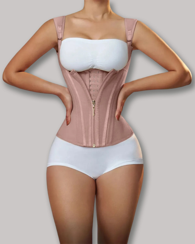 Waist Trainer for Women Corset Vest Body Shaper Cincher Trimmer Tank Top Sport Girdle with Steel Bones-Curvy-Faja