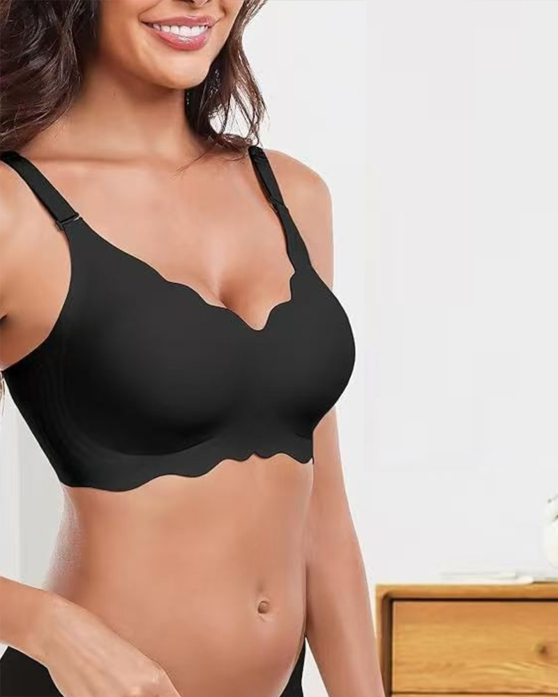 Wave-Shaped Jelly Seamless Bra Wire-Free Bra-Curvy-Faja