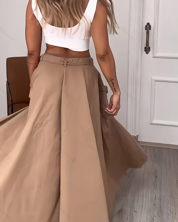 Fashion Casual Long Skirt-Curvy-Faja