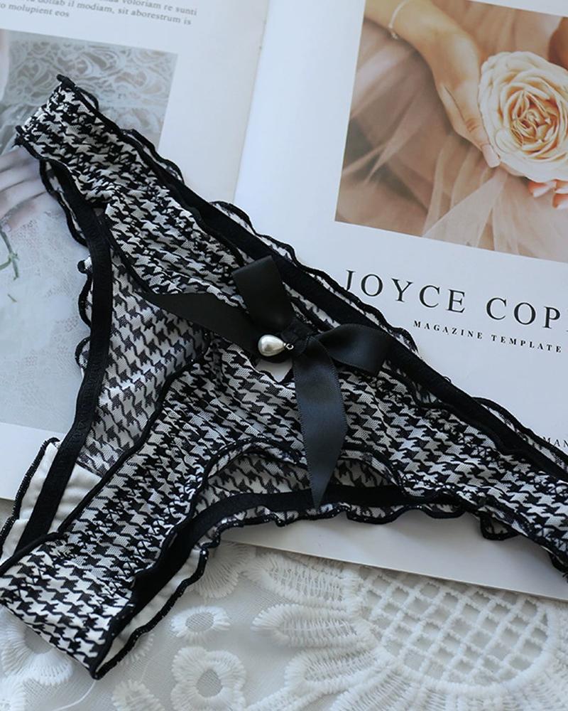 Sexy Mesh Pearl Thong-Curvy-Faja