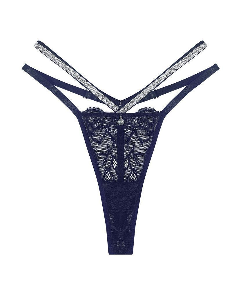 Double-Strap Low-Rise Hollow Seamless Briefs-Curvy-Faja