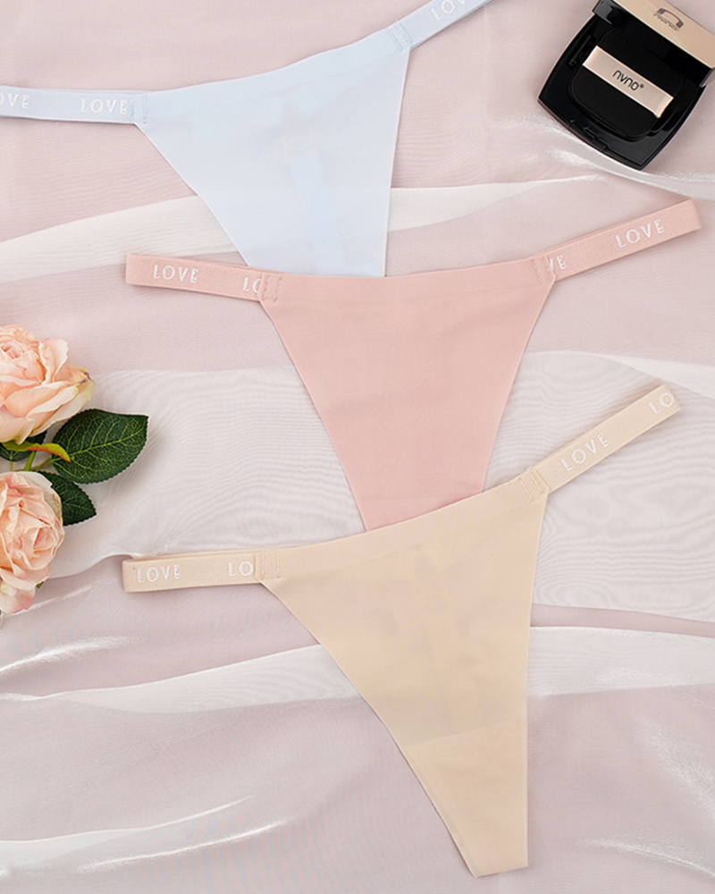 Ice Silk Seamless Cotton Antibacterial Crotch Sexy T-Back