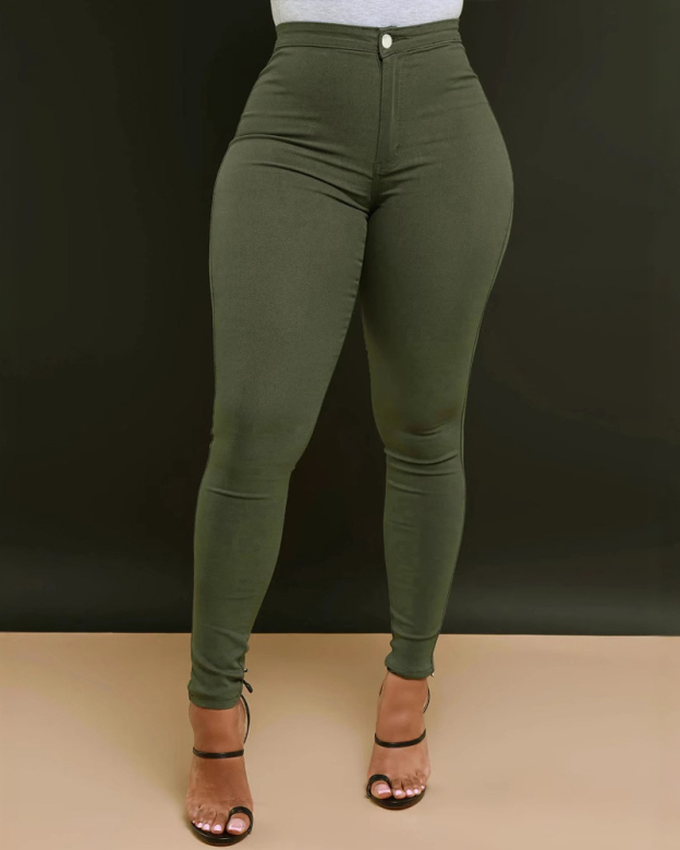 Skinny Candy Mid-Rise Jeans-Curvy-Faja