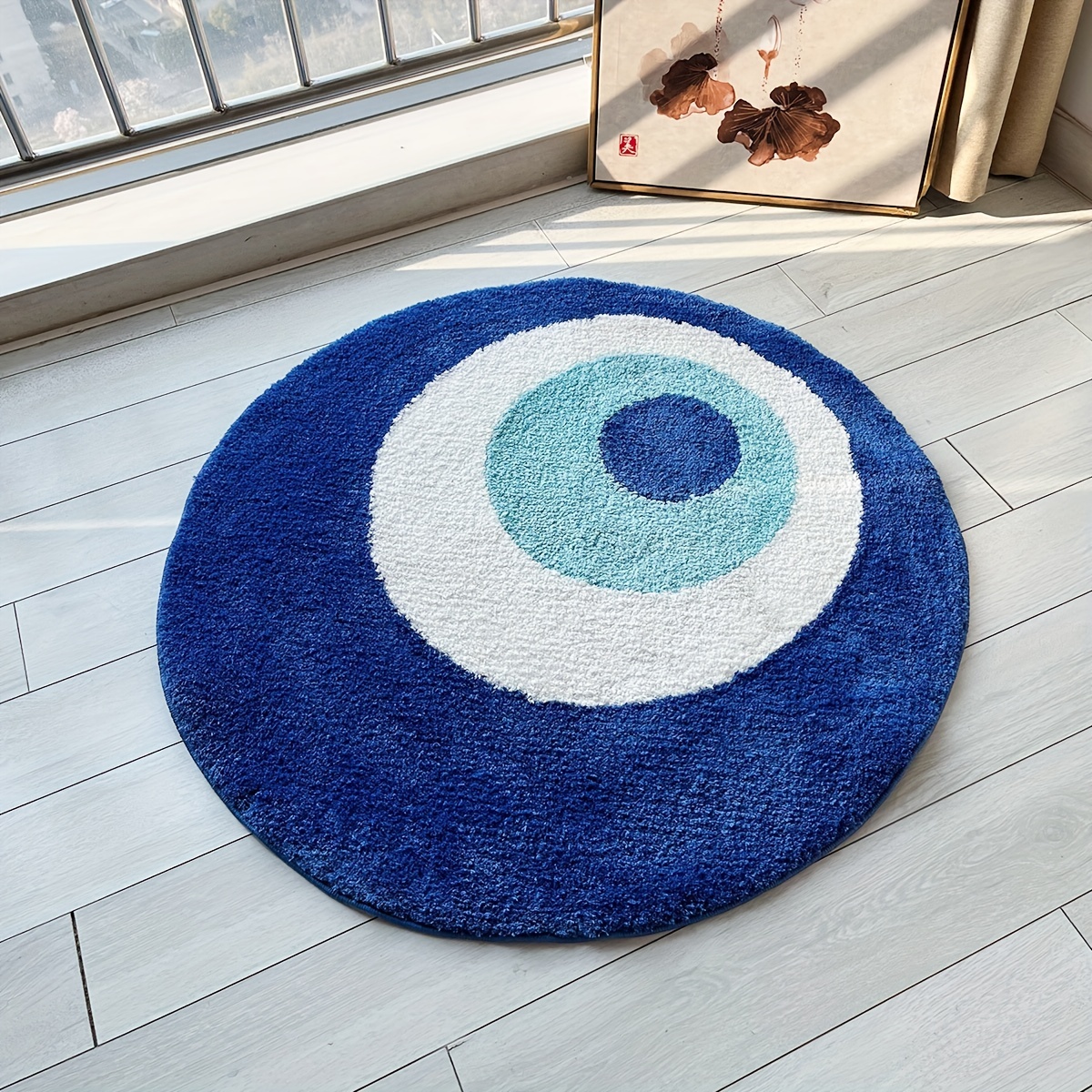 LAKEA Fluffy Evil Eye Circle Rug Carpet Plush Comfortable Handmade Bedroom Ultra Soft and Fluffy High Quality for Halloween