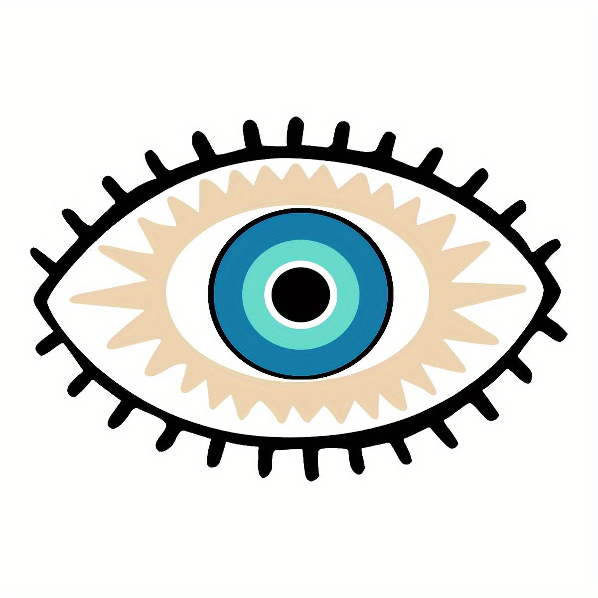 LAKEA White Evil Eye Rug Bath Mat Non-Slip Kitchen Mat Absorbent Tufted Kids Bathroom Washable Eye Shaped Shaggy Floor Carpet for Pets