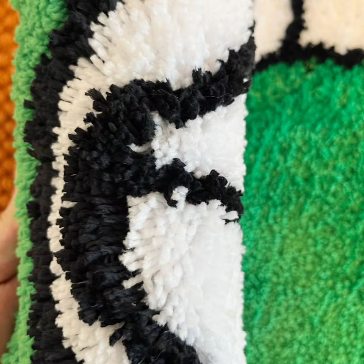 Halloween Vampire Teeth Tufted Rug Green Mouth Floor Mat Bathroom Non-slip Absorbent Bath Mat Bedside Carpet Home Decor