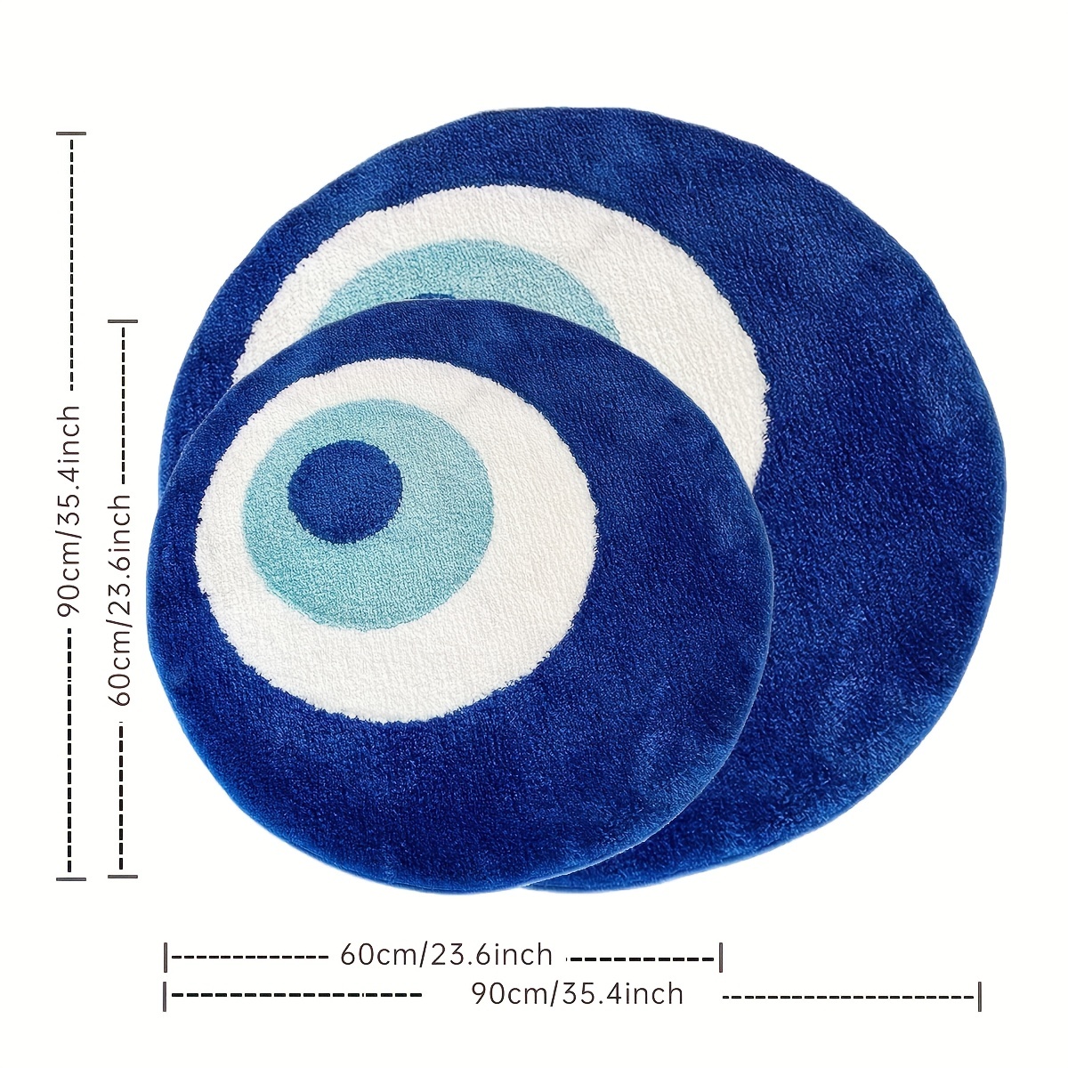 LAKEA Fluffy Evil Eye Circle Rug Carpet Plush Comfortable Handmade Bedroom Ultra Soft and Fluffy High Quality for Halloween