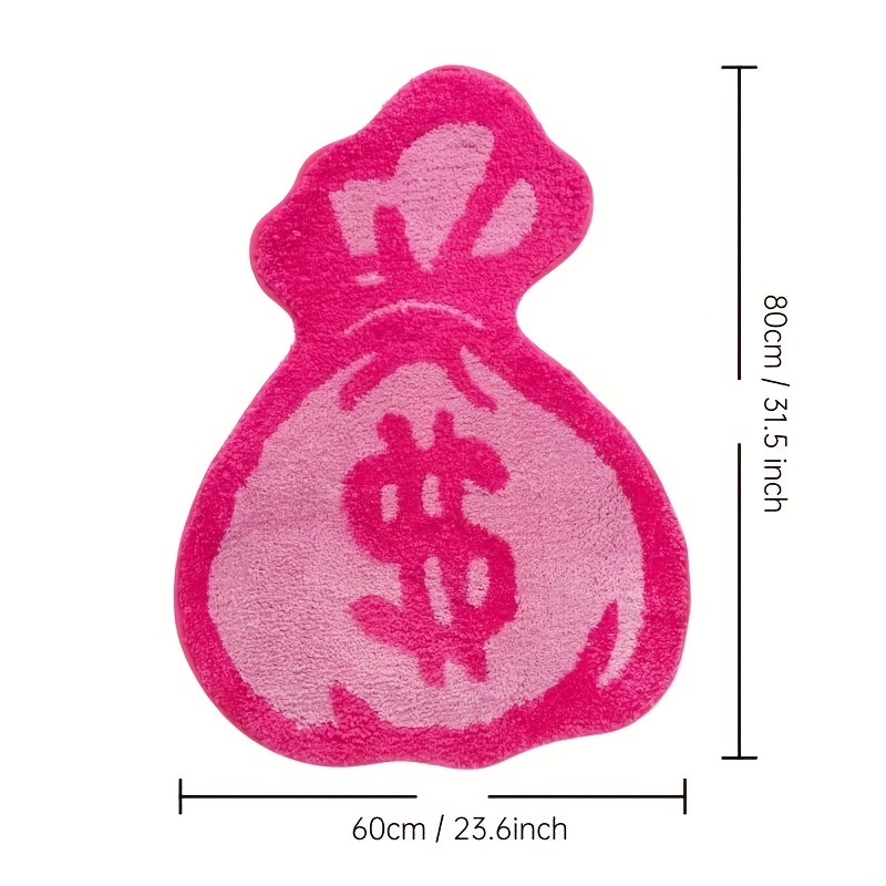 Creative Wallet Carpet, Soft Fluffy Tufted Velvet Cartoon Area Rugs, Anime Home Soft Fur Carpet Children Girls Bedroom Living Room Door Decoration Floor Mat
