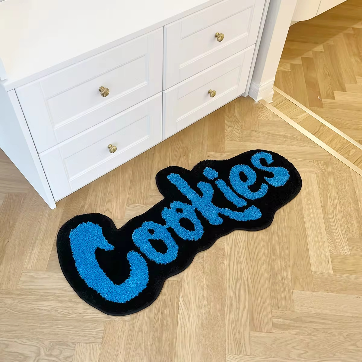 Handmade Cookies Rug for Kids Room Tufted Carpet Mat Soft Plush Children Gift Room Decoration