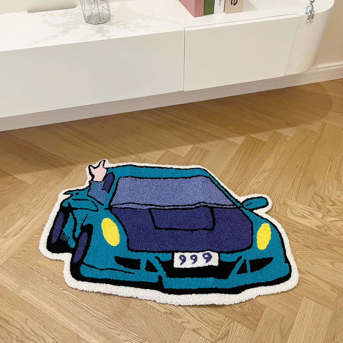 LAKEA Sports Racing Car Shape Rug Carpet Boy Living Room Bedroom Decor Carpet Embroidered Non-slip Floor Mat Doormat Home Decor