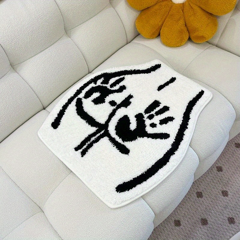 Handprint On The Butt Carpet, Tufted Creative Special-shaped Carpet, Non-slip, Soft And Comfortable, Suitable For Room Decor,
