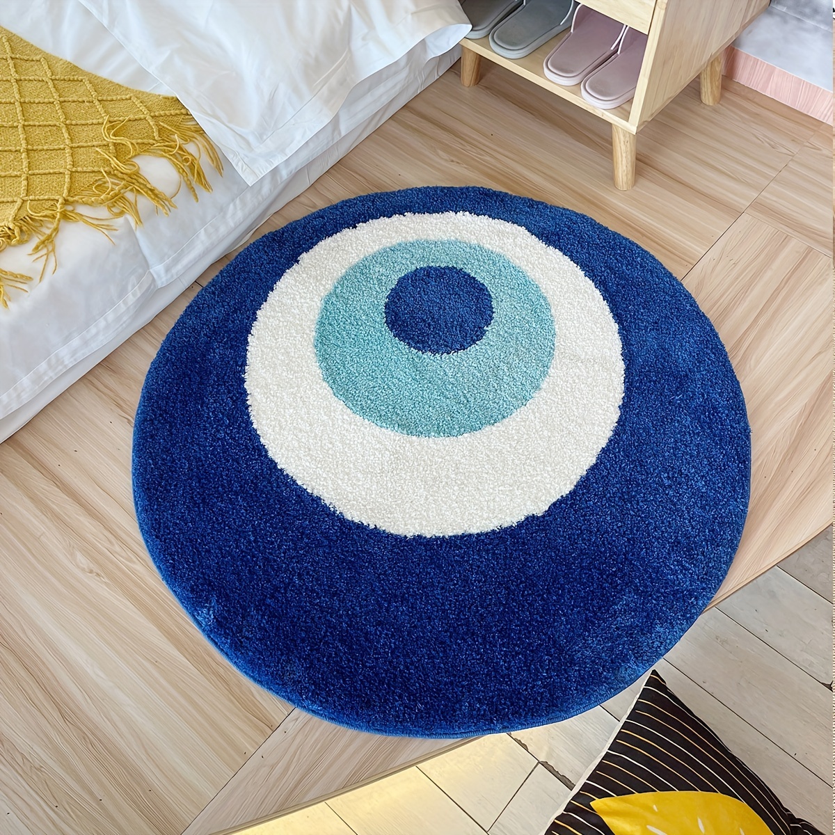 LAKEA Fluffy Evil Eye Circle Rug Carpet Plush Comfortable Handmade Bedroom Ultra Soft and Fluffy High Quality for Halloween