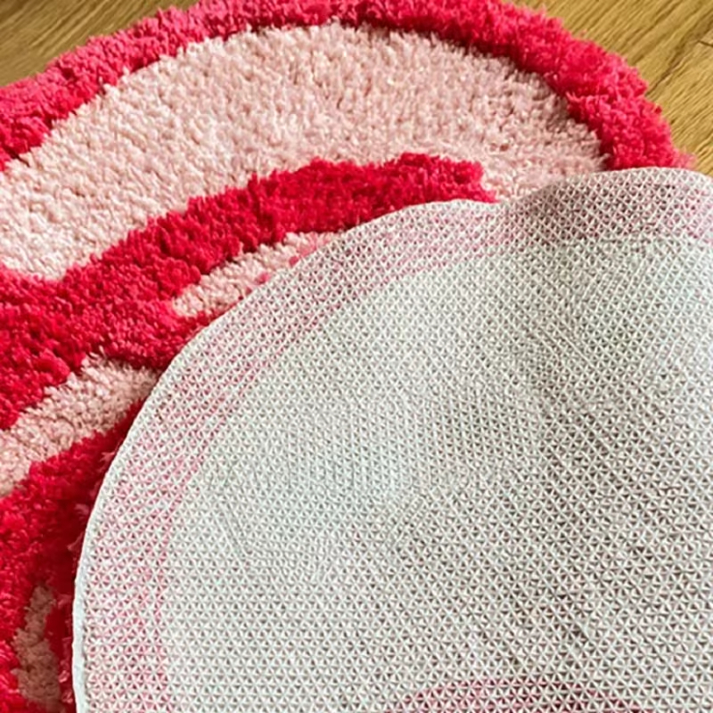 Pink Love Plushy Tufting Decorative Rug Flocking Alfombra Fluffy Soft Love Mat for Girl Bedroom Living Room Carpet Warm Decor