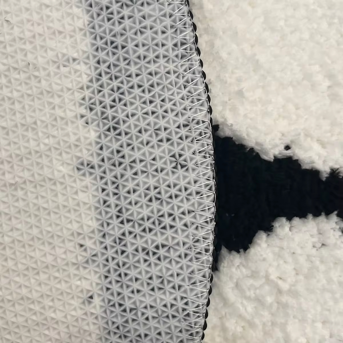 Black White Ghost Teeth Tufted Rug Funny Soft Cartoon Food Pad Living Room Carpet Anti-slip Hallway Mat Funny Home Nursery Decor