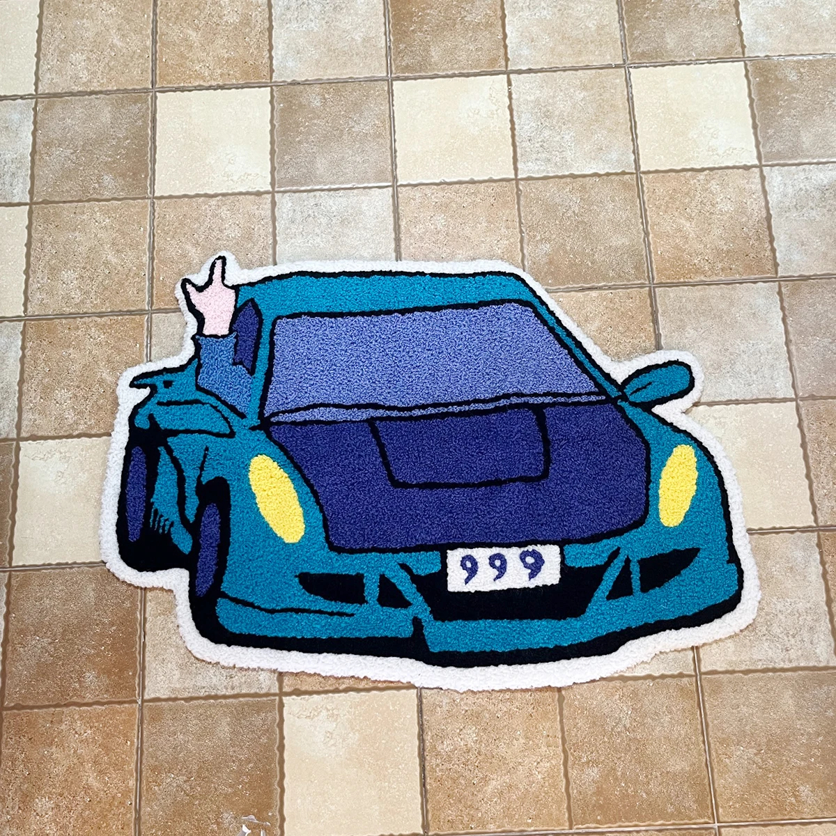 LAKEA Sports Racing Car Shape Rug Carpet Boy Living Room Bedroom Decor Carpet Embroidered Non-slip Floor Mat Doormat Home Decor