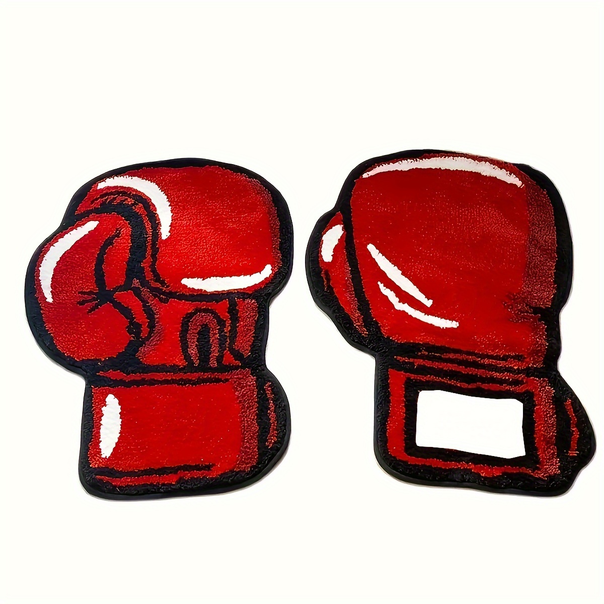 One Pair Of Boxing Gloves Tufted Rugs Gym Rug Indoor Home Decoration Gifts Accent Round Tufting Soft Rug Perfect Gift Room Decoration