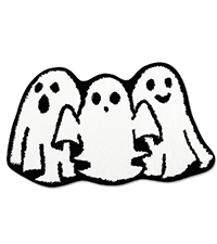 Halloween Three Ghost Shape Tufted Rug Foreign Trade Alien Horror Skull Super Soft Door Mat Decoration Anti Slip Entrance Mat
