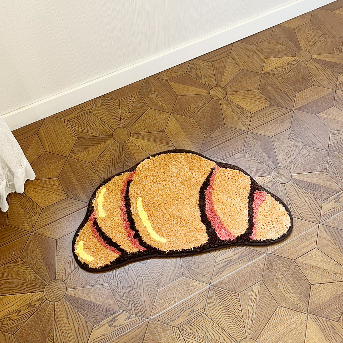 LAKEA Croissant Shape Carpets for Living Bath Room Fluffy Bread Rug Home Warm Decoration Accessories Anti-Slip Floor Safety Mat