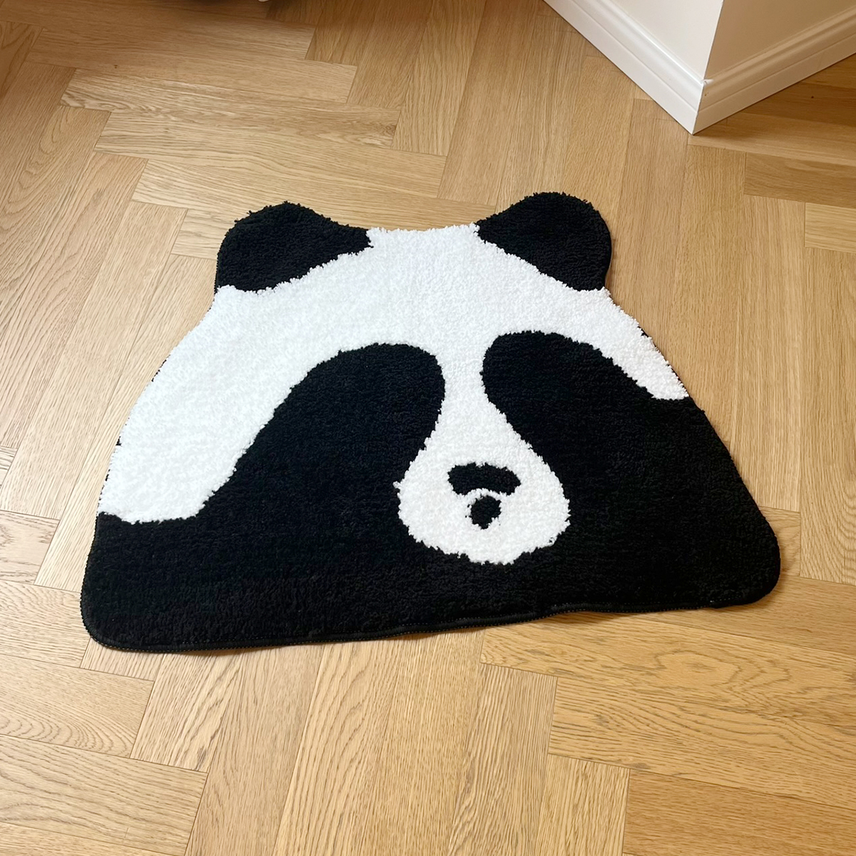 Panda Funny Tufting Black White Living Room Carpet Irregular Bathroom Mat Soft Bedroom Floor Doormat Holiday Rug Aesthetic Pad