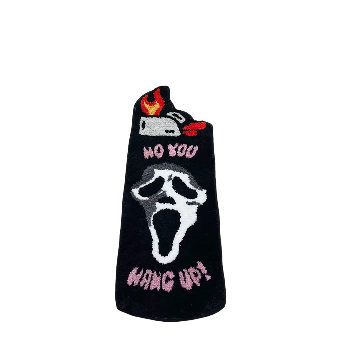 Black Ghost Lighter Tufted Rug High Quality Door Mat Soft Thick Tufted Bedroom Bedside Carpet Home Decoration Rug Cartoon Rug