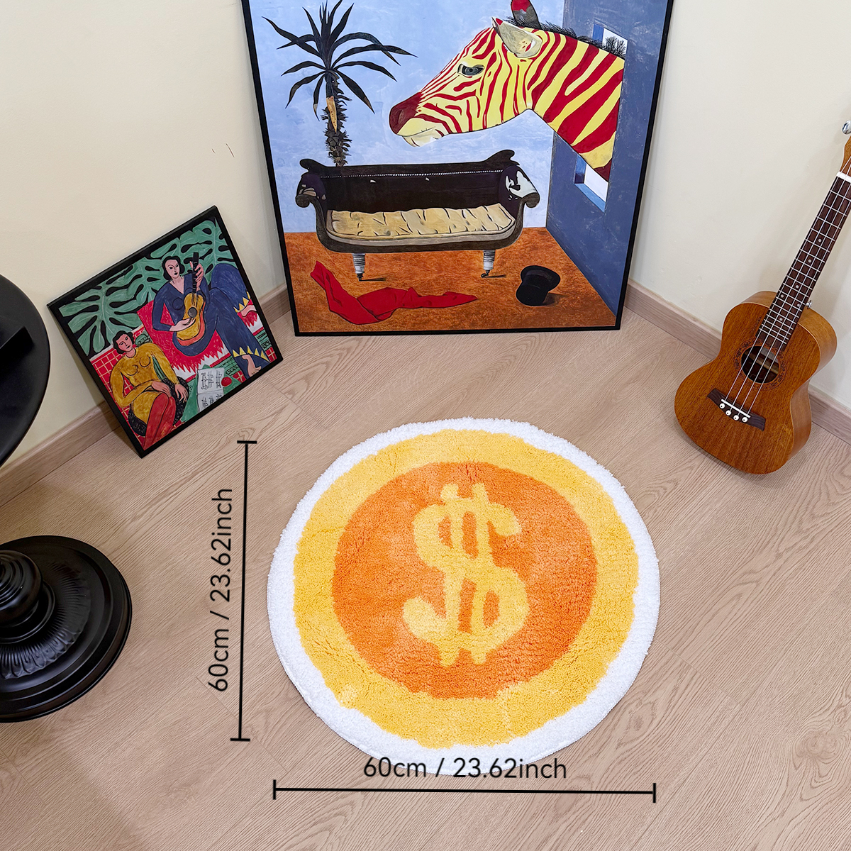 Gold Coins Tufting Rug Bathroom Mat Cartoon Bathmat Rug Carpet Entrance Doormat Floor Anti Slip Foot Pad Aesthetic Home Decor