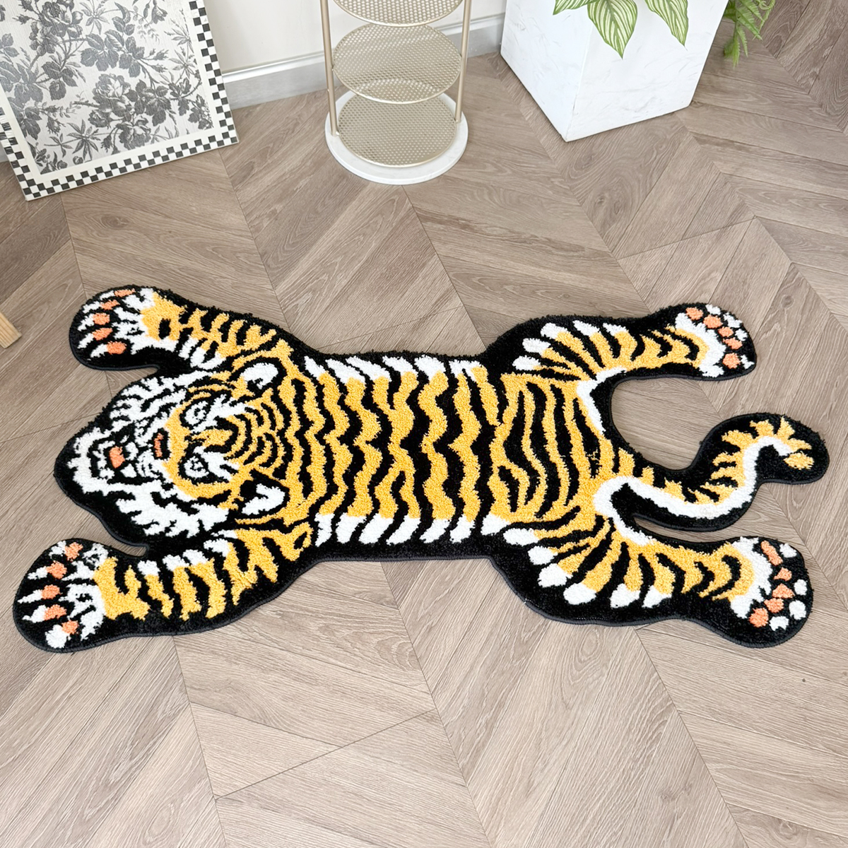 [Copy]Highland Cow Tufted Rug With Heart Sunglasses, Cute Tongue Out Shaggy Animal Shaped Floor Mat, Non Slip Absorbent Bathroom Rug For Bedroom Home Decor
