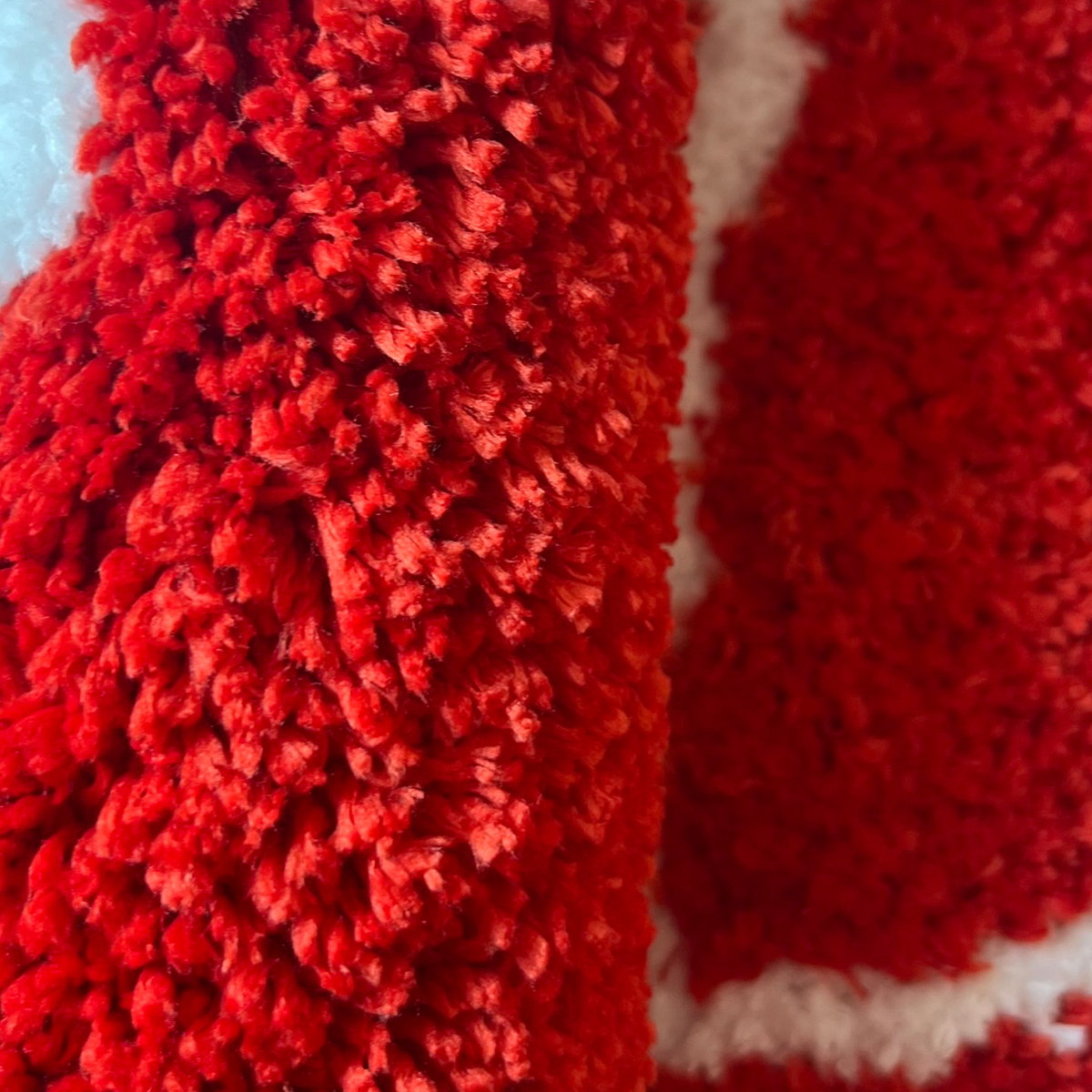 Red Dice Bedroom Tufted Rug Living Room Carpet Washable Cheerful Bedside Mat Soft Floor Pad Doormat Aesthetic Home Room Decor