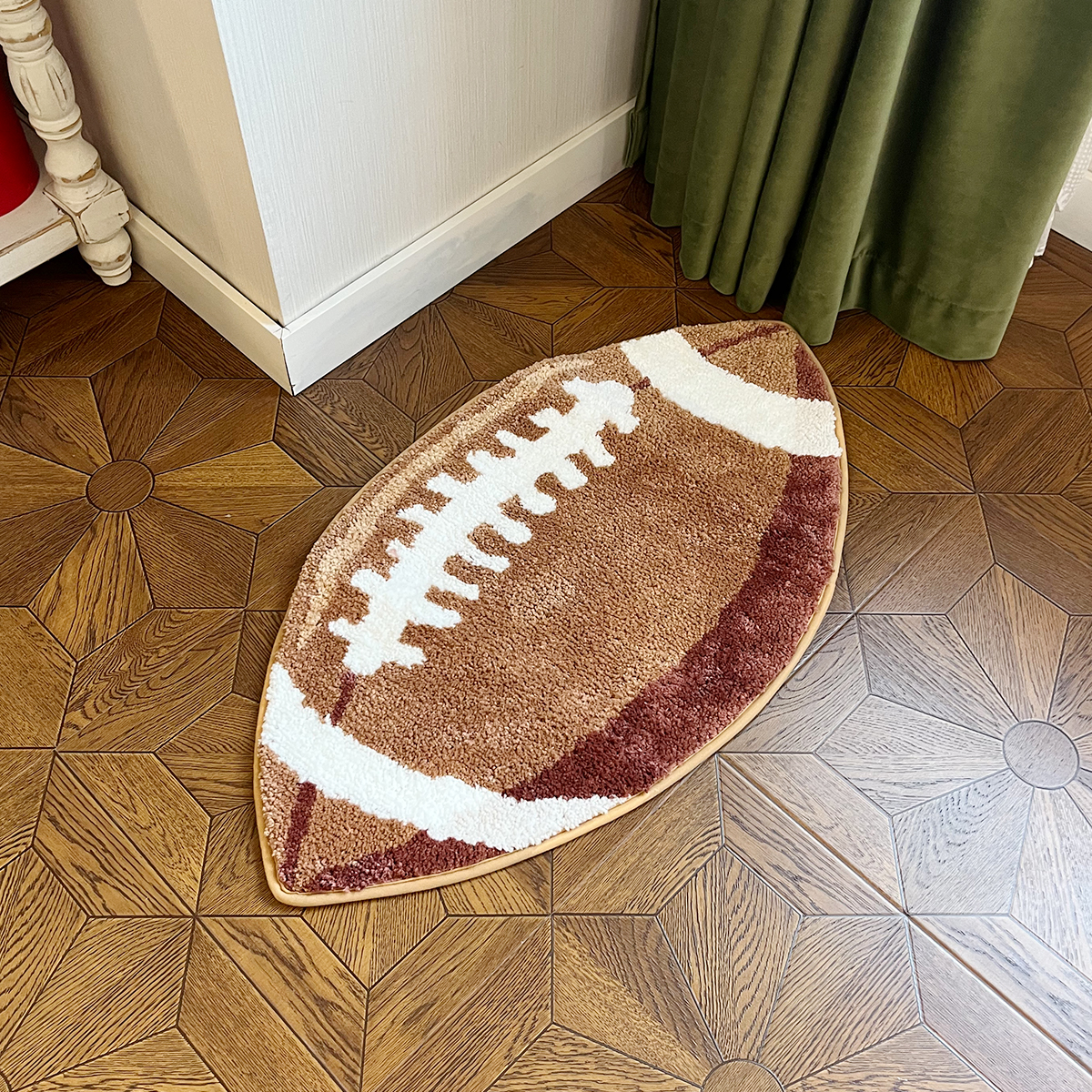 Football Tufted Rugs Bedroom Rug Soft Fluffy Bedside Carpet Floor Pad Mat Doormat Home Room Decor