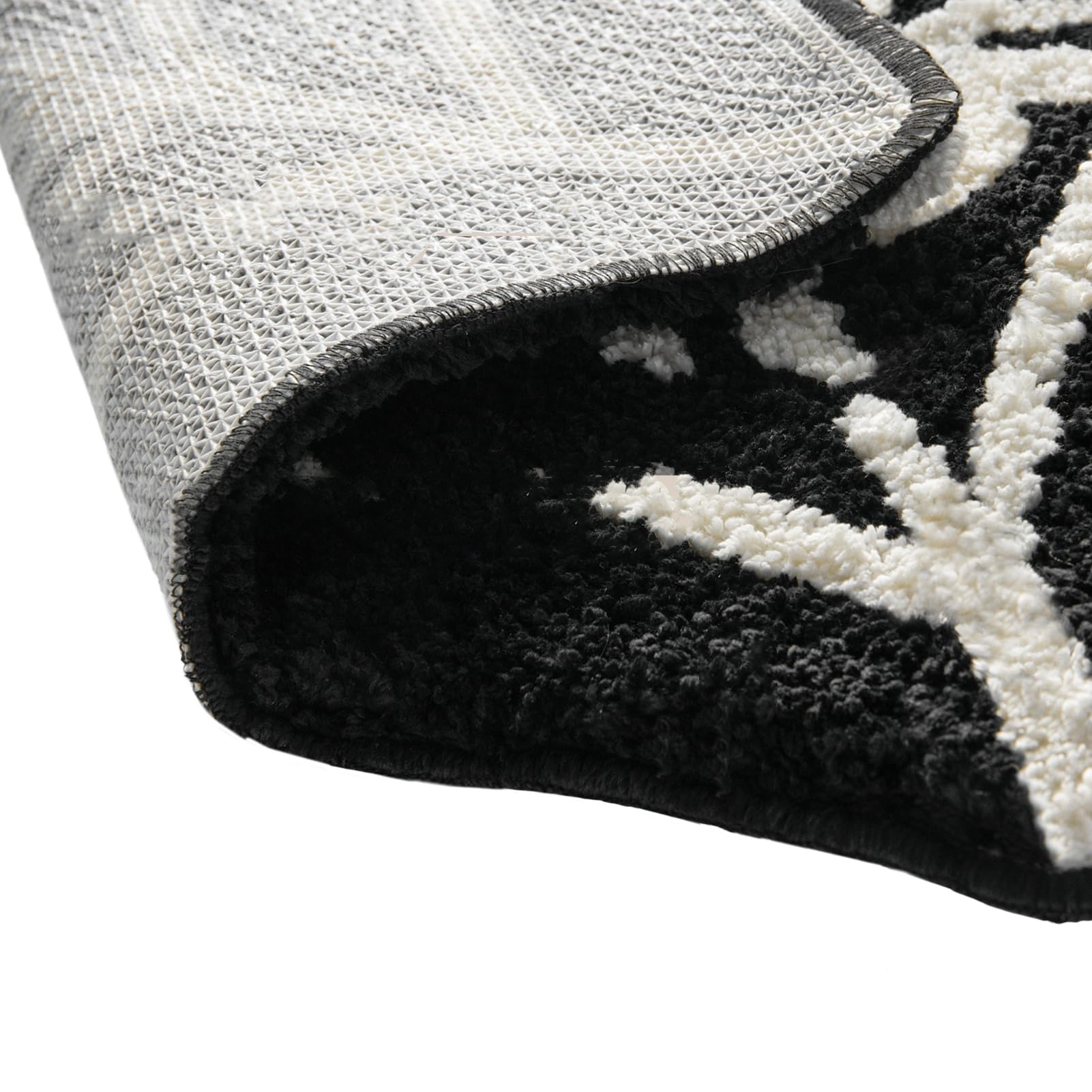 Black Spider Web Halloween Tufting Rug Funny Bathroom Decor Spooky Gothic Bath Mat Non-Slip Tufted Mat for Front Door Living