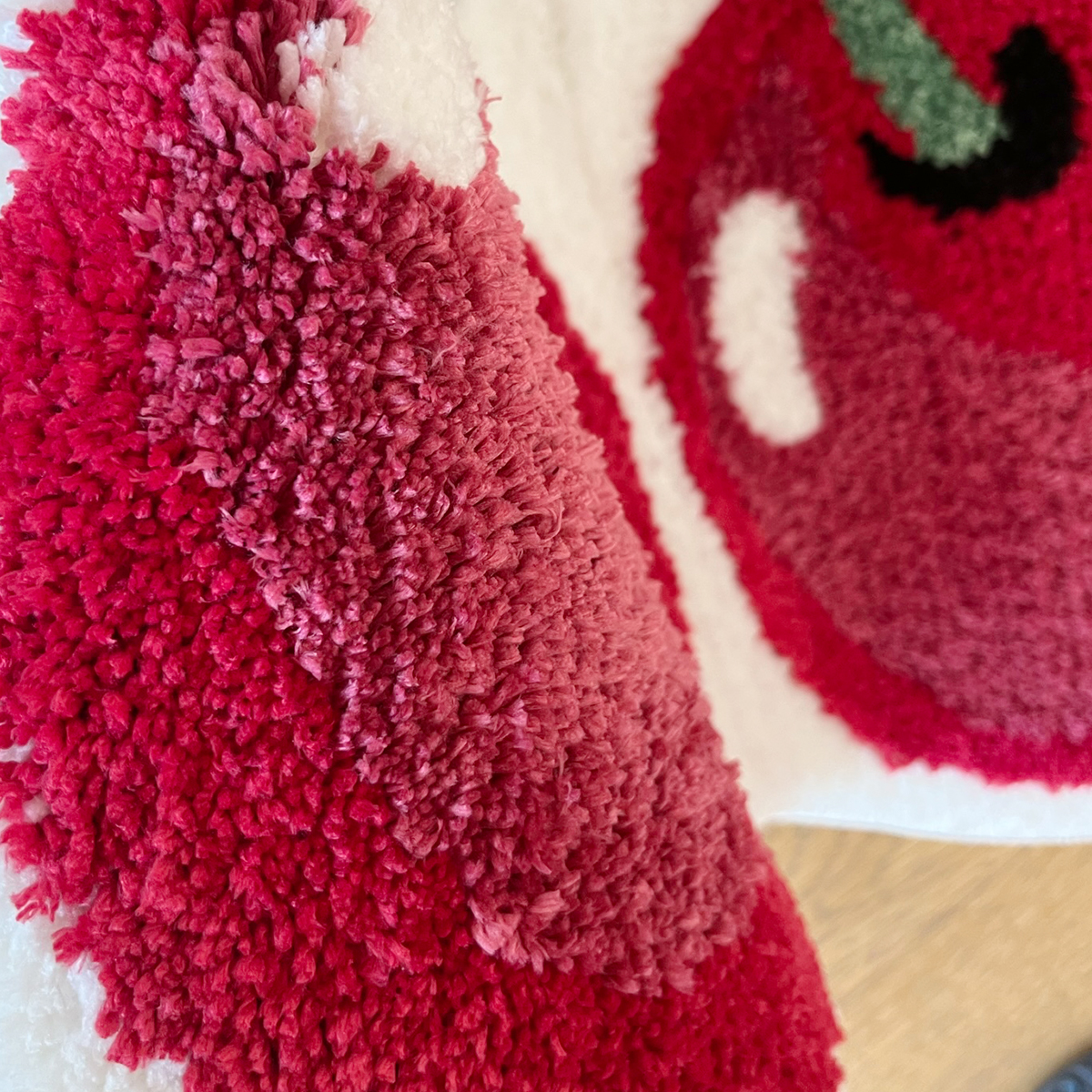  Cherry Handmade Tufting Rug Door Mat Soft Fluffy Room Bedsize Rug Absorbent Non-slip Washable Bathroom Floor Mats Doormat