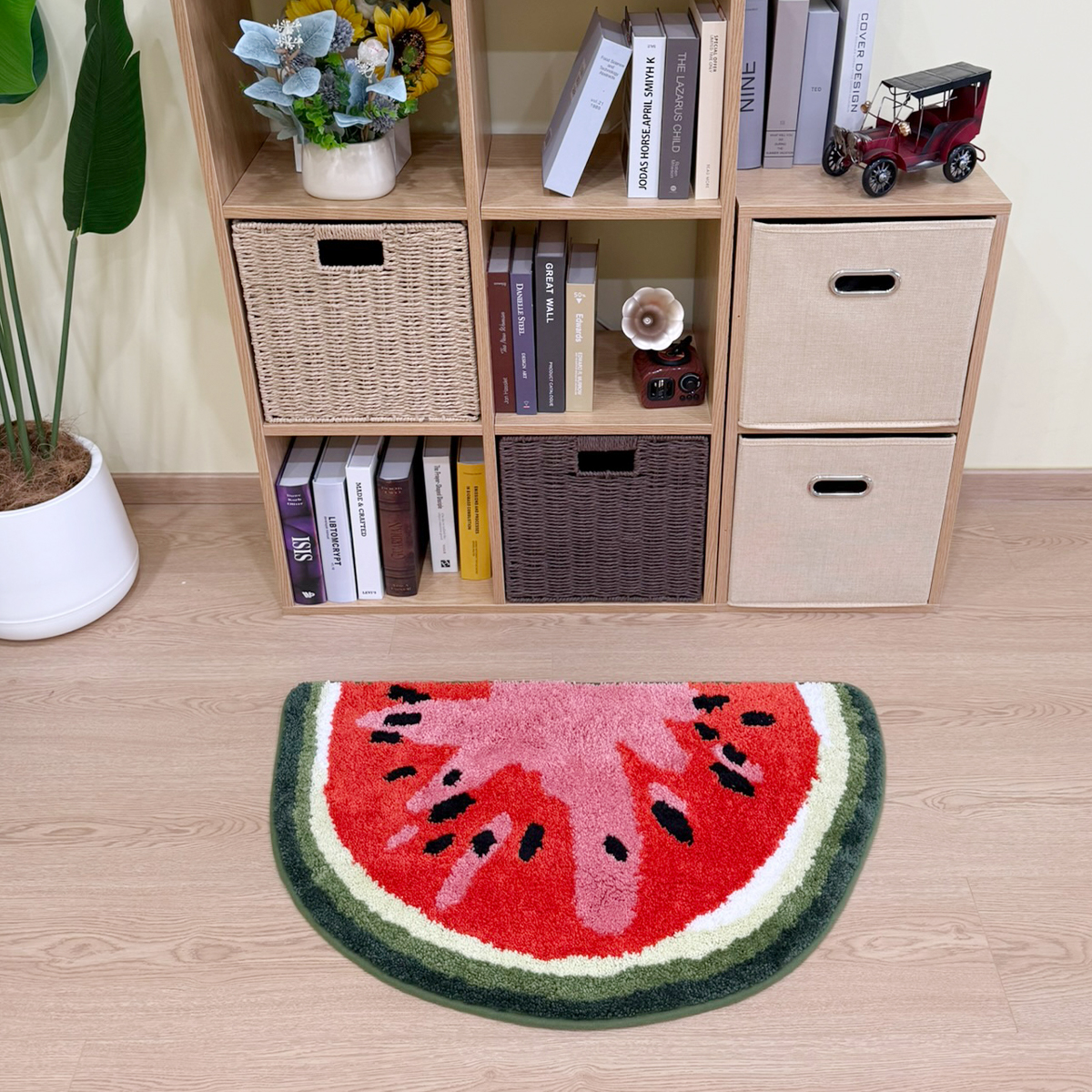 Holiday Tufting Watermelon Bathroom Mat Soft Fluffy Fruit Bedroom Carpet Bathmat Area Floor Pad Doormat Aesthetic Home Room