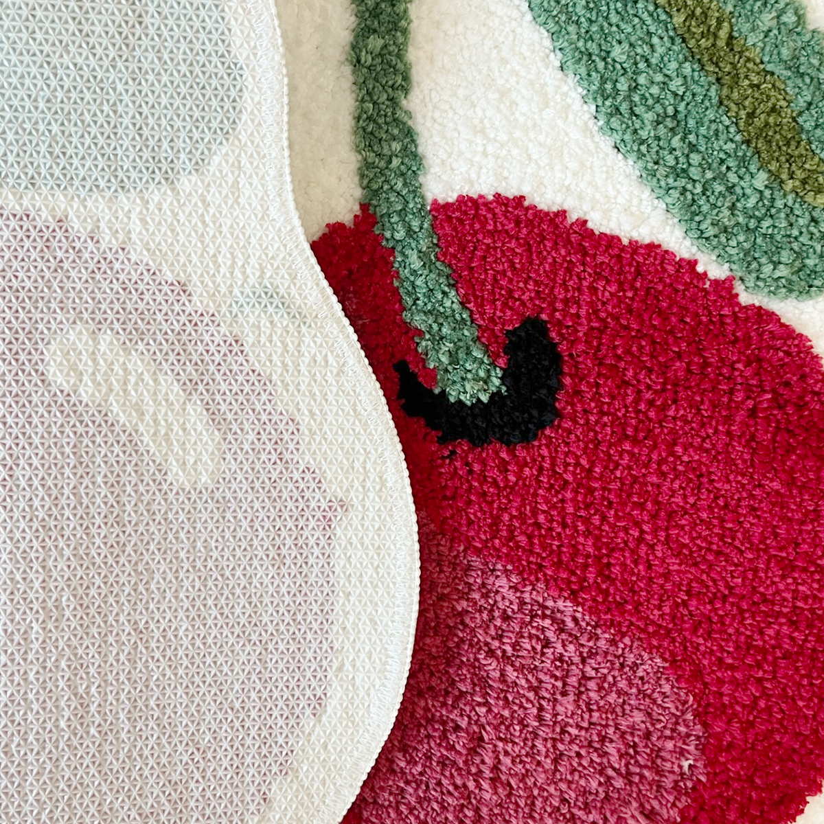  Cherry Handmade Tufting Rug Door Mat Soft Fluffy Room Bedsize Rug Absorbent Non-slip Washable Bathroom Floor Mats Doormat
