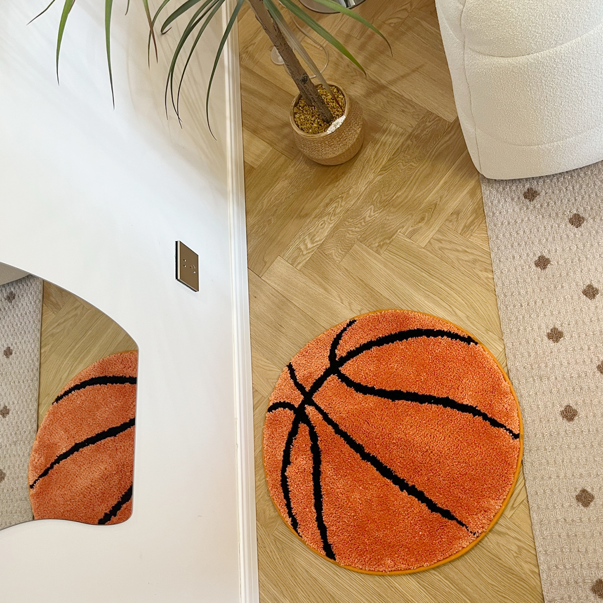 LAKEA Basketball Tufted Rugs Doormat Mat Anti-Slip Kitchen Bedroom Handmade Tufted Rug Carpet Living Room Entrance Rug Home Deco