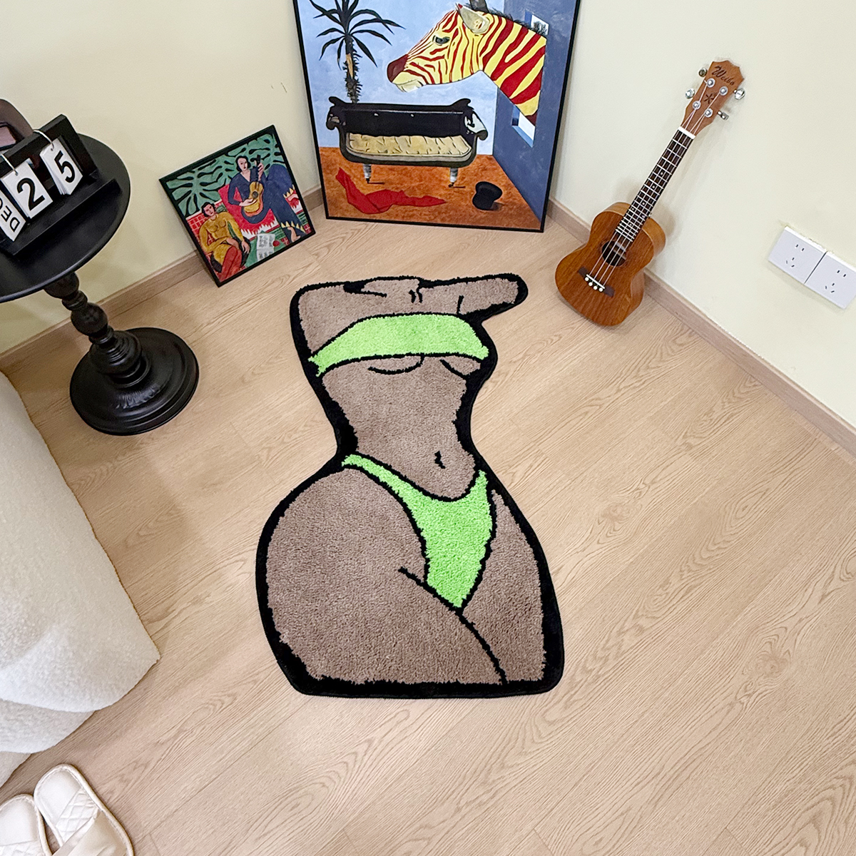 Sexy Bikini Tufting Rug Bathroom Mat Soft Body Chic Carpet Bedroom Rug Living Area Floor Pad Doormat Aesthetic Home Room Decor