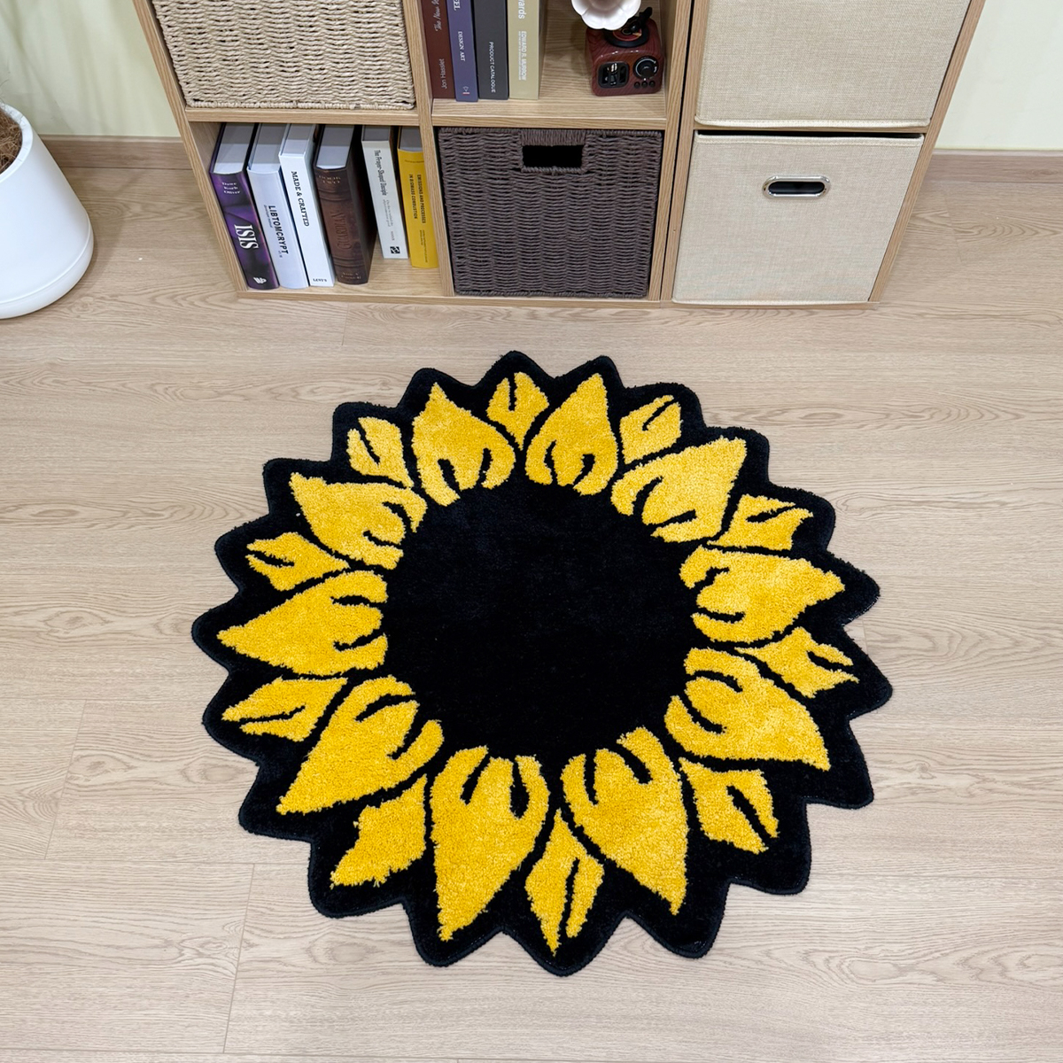 Sunflower Tufting Rug Bedroom Bathroom Mat Soft Plants Living Room Carpet Bedside Floor Pad Doormat Tidy Aesthetic Home Decor