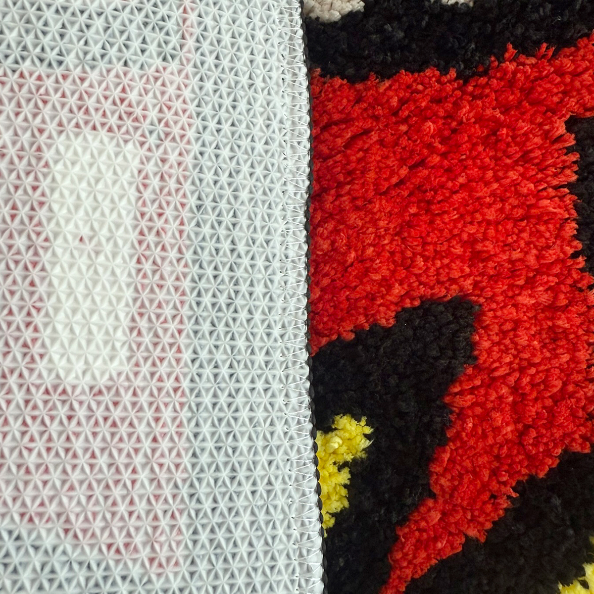 Funky Lightning Lighter Tufted Rug - Soft Anti-Slip Floor Mat, Bold Aesthetic Decor for Modern Bedroom & Living Room.